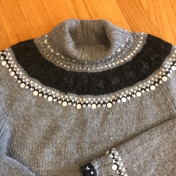 B. MOSS Soft GRAYBLACK Sweater wButtons Sz M - Picture 3 of 6